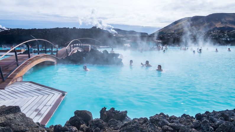 March in Iceland: The Blue Lagoon geothermal spa is one of the most visited attractions in Iceland.